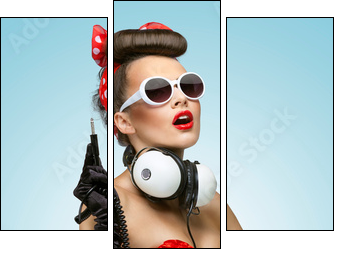 Pin-up party.  - Obraz trzyczęściowy, Tryptyk