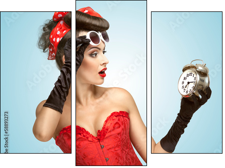 Glamourous clockwork.  - Obraz trzyczęściowy, Tryptyk