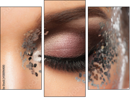 Eye Makeup  - Obraz trzyczęściowy, Tryptyk