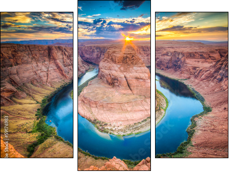 Horseshoe Bend, Grand Canyon  - Obraz trzyczęściowy, Tryptyk