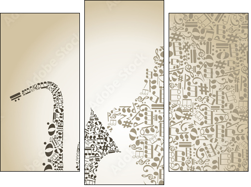Saxophone5  - Obraz trzyczęściowy, Tryptyk