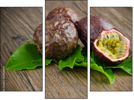 Passion fruits  - Obraz trzyczęściowy, Tryptyk