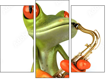 Frog  - Obraz trzyczęściowy, Tryptyk