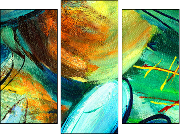 angels over a church dome,  illustration, painting  - Obraz trzyczęściowy, Tryptyk