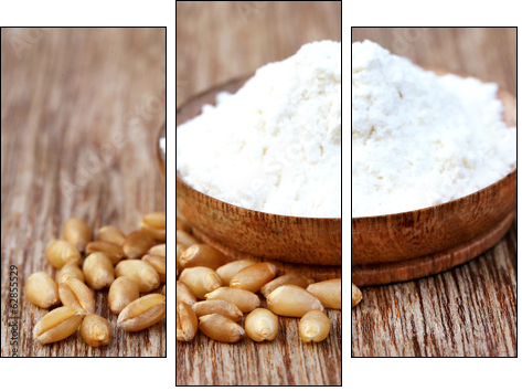 Wheat and flour  - Obraz trzyczęściowy, Tryptyk