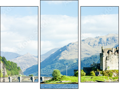 Eilean Donan Castle, Loch Duich, Scotland  - Obraz trzyczęściowy, Tryptyk