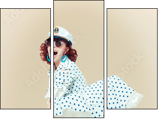 Pin-up girl. American style  - Obraz trzyczęściowy, Tryptyk