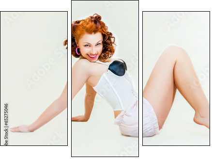 Pin-up girl. American style  - Obraz trzyczęściowy, Tryptyk