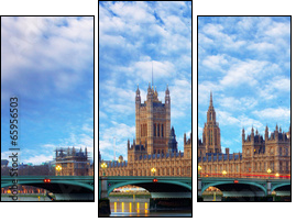 Rzut oka na panoramę Londynu - Obraz trzyczęściowy, Tryptyk