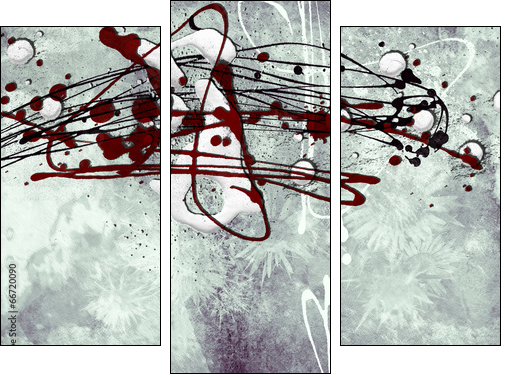 Grunge textured abstract background - collage  - Obraz trzyczęściowy, Tryptyk
