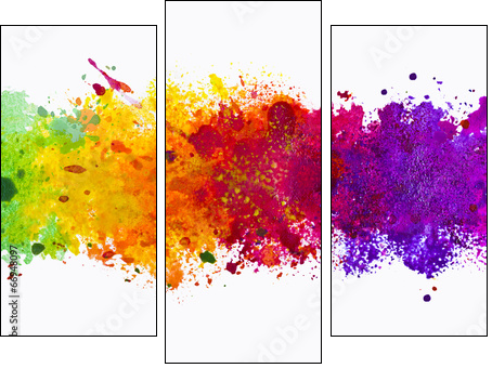Abstract artistic watercolor splash background  - Obraz trzyczęściowy, Tryptyk