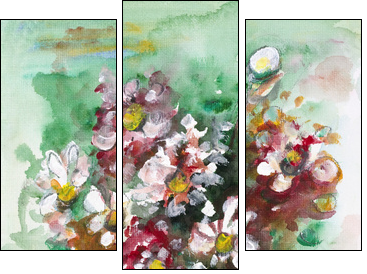 Fantastic summer bouquet  - Obraz trzyczęściowy, Tryptyk