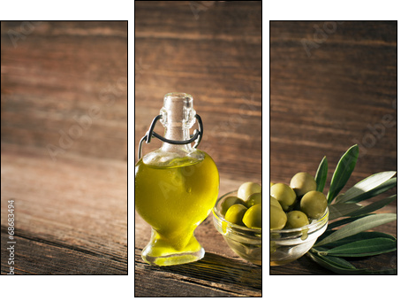 olive oil  - Obraz trzyczęściowy, Tryptyk