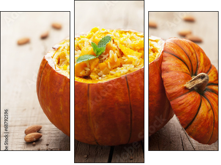 pumpkin risotto  - Obraz trzyczęściowy, Tryptyk