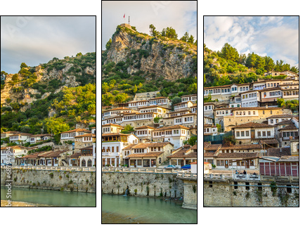 View at old city of Berat  - Obraz trzyczęściowy, Tryptyk