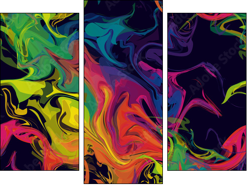 Seamless Background Colorful Stains of Paint  - Obraz trzyczęściowy, Tryptyk