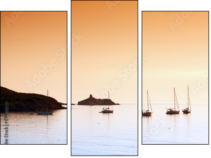 littoral du cap Corse  - Obraz trzyczęściowy, Tryptyk