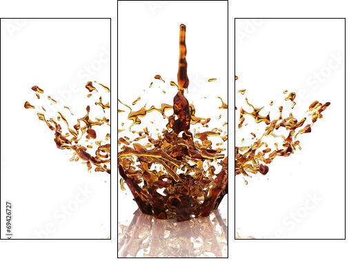 splash of liquid  - Obraz trzyczęściowy, Tryptyk