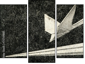 Paper airplanes  - Obraz trzyczęściowy, Tryptyk