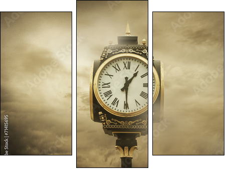 Time and Clouds  - Obraz trzyczęściowy, Tryptyk