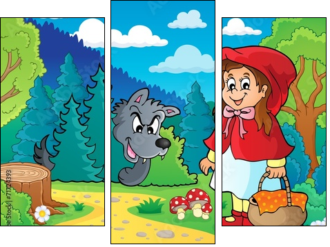 Fairy tale theme image 1  - Obraz trzyczęściowy, Tryptyk