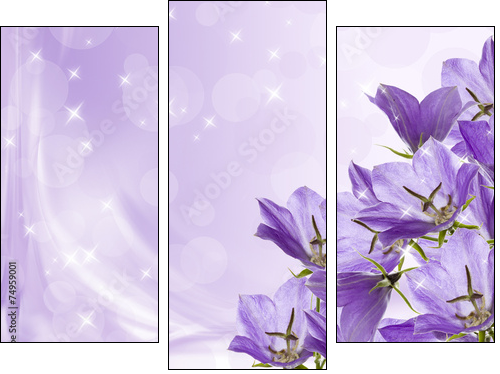 lilac bells  - Obraz trzyczęściowy, Tryptyk