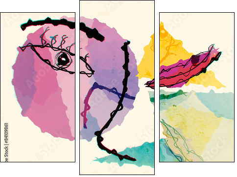 Abstract Print - Obraz trzyczęściowy, Tryptyk