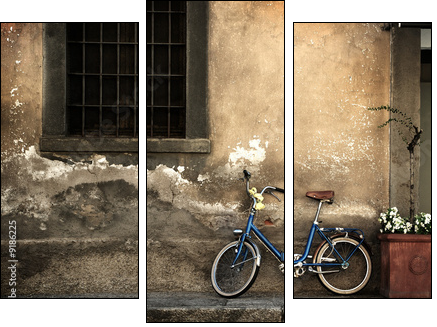 Rowery we włoskim stylu retro - Obraz trzyczęściowy, Tryptyk