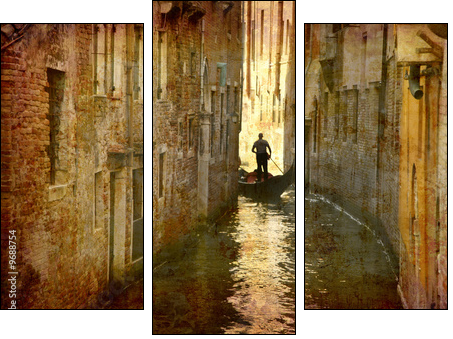 Wenecja – gondola malowana pędzlem
 - Obraz trzyczęściowy, Tryptyk