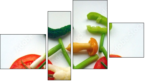  Inne zastosowanie warzyw - Obraz czteroczęściowy, Fortyk