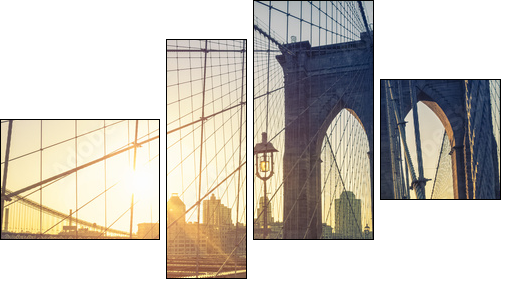 Brooklyn Bridge New York - Obraz czteroczęściowy, Fortyk