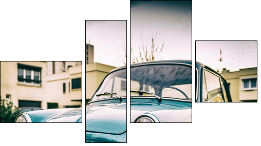 Pochwała motoryzacji spod znaku retro - Obraz czteroczęściowy, Fortyk