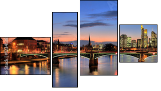 Frankfurt nad Menem otulony zmierzchem
 - Obraz czteroczęściowy, Fortyk