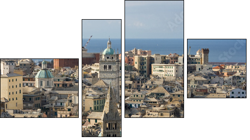 Genewa – panorama  - Obraz czteroczęściowy, Fortyk