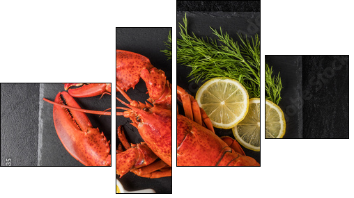 é«ç´ã­ãã¹ã¿ã¼ã High-quality lobster - Obraz czteroczęściowy, Fortyk
