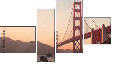 Golden Gate Bridge of San Francisco - Obraz czteroczęściowy, Fortyk