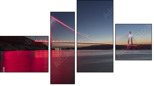 Yavuz Sultan Selim Bridge Istanbul, Turkey - Obraz czteroczęściowy, Fortyk