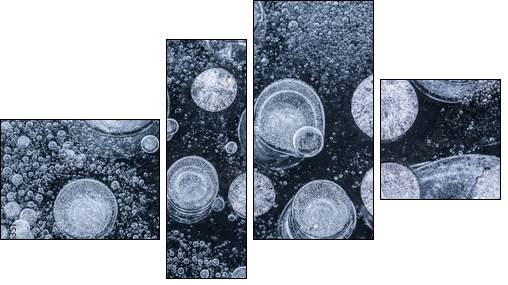 Ice bubbles abstract pattern - Obraz czteroczęściowy, Fortyk