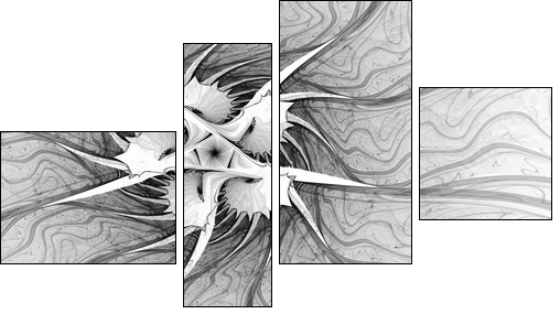 Abstract fractal illustration for creative design - Obraz czteroczęściowy, Fortyk