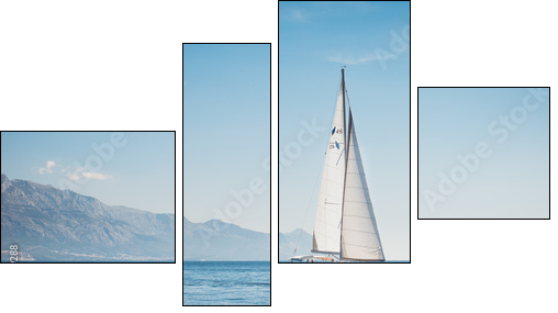 Samotna łódka i przestwór oceanów 
 - Obraz czteroczęściowy, Fortyk