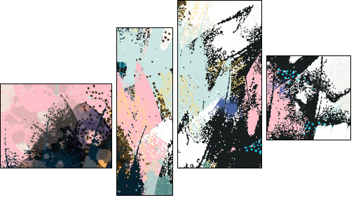 Abstract spotty background in grunge style - Obraz czteroczęściowy, Fortyk