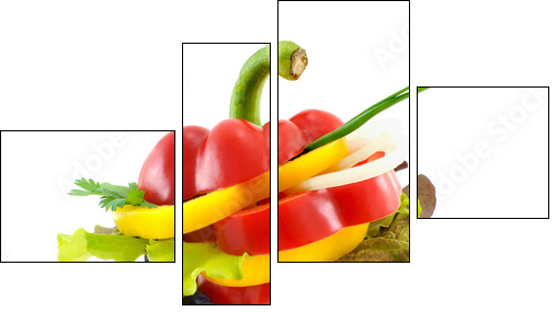 Kolorowe warzywa 5 razy dziennie
 - Obraz czteroczęściowy, Fortyk