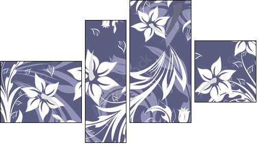 Chłodne kwiaty – zimowa kompozycja
 - Obraz czteroczęściowy, Fortyk
