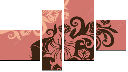 Kobieta z kwiatem we włosach – grafika
 - Obraz czteroczęściowy, Fortyk
