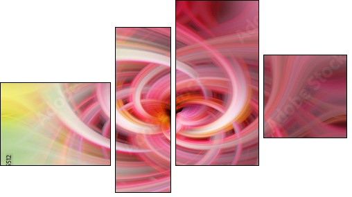 Pink twirl - Obraz czteroczęściowy, Fortyk