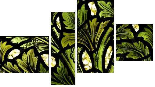 Szkło kwiatem malowane
 - Obraz czteroczęściowy, Fortyk