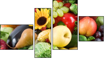Owoce i warzywa w bukiecie
 - Obraz czteroczęściowy, Fortyk
