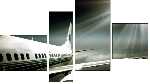 Samolot – podniebna panorama chmur
 - Obraz czteroczęściowy, Fortyk