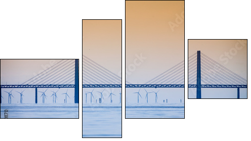 the oresund bridge between denmark and sweden - Obraz czteroczęściowy, Fortyk