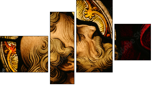 Stained Glass  - Obraz czteroczęściowy, Fortyk